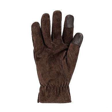Men's Dockers® Suede Touch Screen Compatible Gloves With Sherpa Fleece Lining