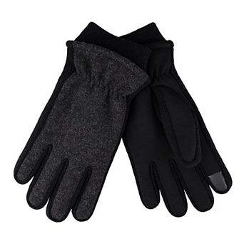 Men's Dockers® Leather Touch Screen Compatible Gloves with Rib Knit Cuff