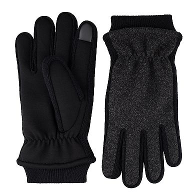 Men's Dockers® Leather Touch Screen Compatible Gloves with Rib Knit Cuff
