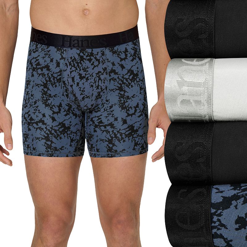Men's Hanes® 3+1 Bonus Pack SuperSoft Boxer Briefs Set, 
