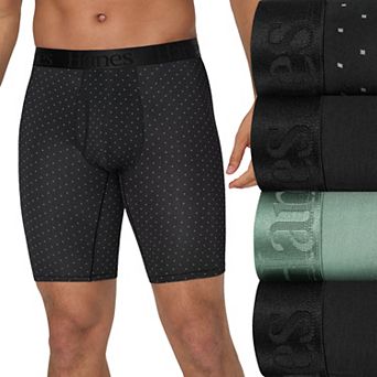 Men's Hanes® 3+1 Bonus Pack SuperSoft Long Leg Boxer Brief Underwear
