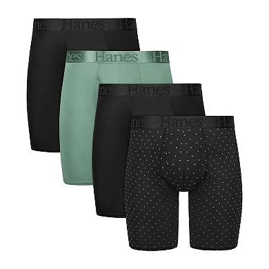 Men's Hanes® 3+1 Bonus Pack SuperSoft Long Leg Boxer Brief Underwear