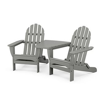 POLYWOOD® Classic Folding Adirondacks with Angled Connecting Table