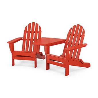 POLYWOOD® Classic Folding Adirondacks with Angled Connecting Table