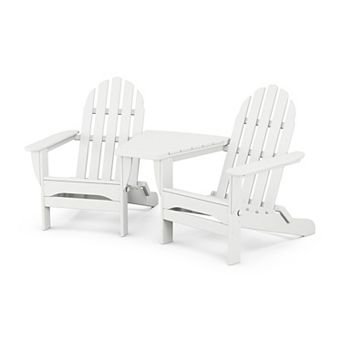 POLYWOOD® Classic Folding Adirondacks with Angled Connecting Table