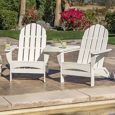 POLYWOOD Outdoor Classic Series Angled Adirondack Connecting Table