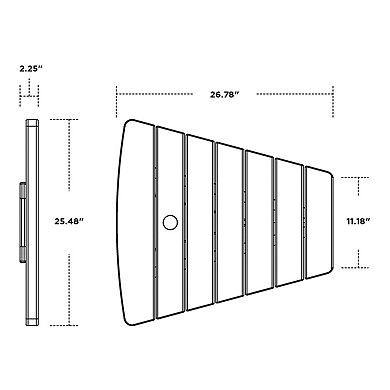POLYWOOD Outdoor Classic Series Angled Adirondack Connecting Table