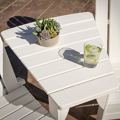 POLYWOOD Outdoor Classic Series Angled Adirondack Connecting Table