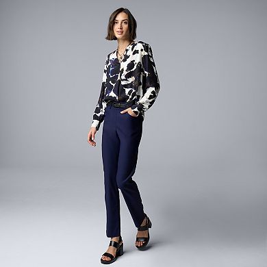 Women's Simply Vera Vera Wang Polished Twill Slim Straight Pants