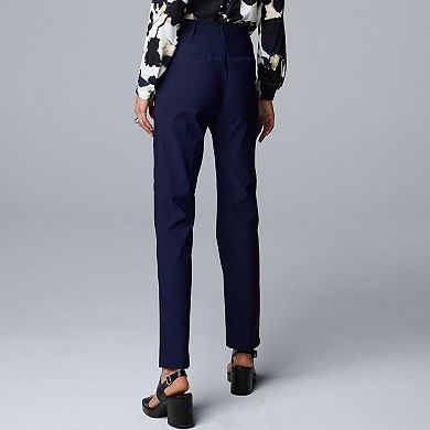 Women's Simply Vera Vera Wang Polished Twill Slim Straight Pants