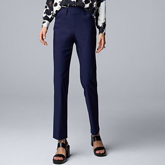 Women's Simply Vera Vera Wang Polished Twill Slim Straight Pants