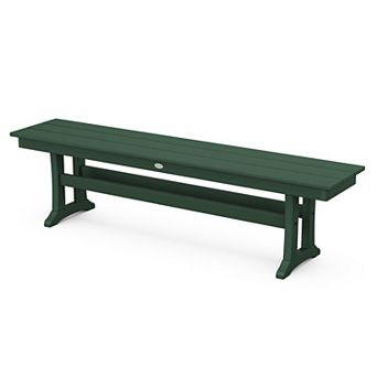 POLYWOOD Outdoor Farmhouse Trestle Bench