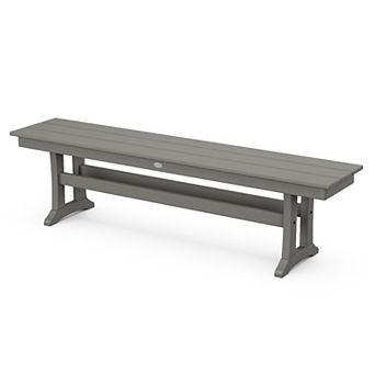POLYWOOD Outdoor Farmhouse Trestle Bench