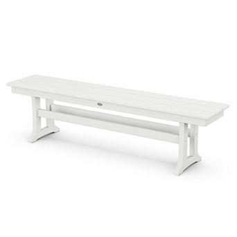 POLYWOOD Outdoor Farmhouse Trestle Bench
