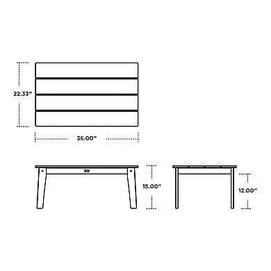 POLYWOOD Outdoor Lakeside Coffee Table