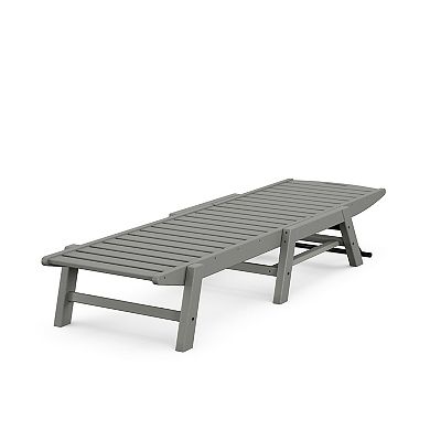 POLYWOOD Outdoor Nautical Chaise Lounge Chair