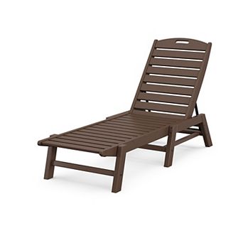 POLYWOOD Outdoor Nautical Chaise Lounge Chair