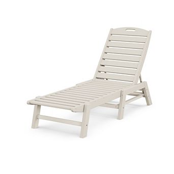 POLYWOOD Outdoor Nautical Chaise Lounge Chair