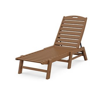 POLYWOOD Outdoor Nautical Chaise Lounge Chair