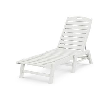 POLYWOOD Outdoor Nautical Chaise Lounge Chair