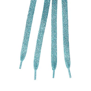 1 Pair Glitter Shiny Metallic Shimmery Flat Sneakers Shoelaces Shoe Laces Strings 55.12"