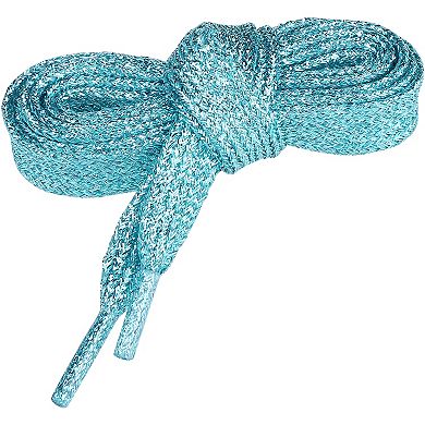 1 Pair Glitter Shiny Metallic Shimmery Flat Sneakers Shoelaces Shoe Laces Strings 55.12"