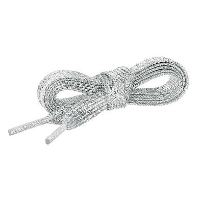 1 Pair Glitter Shiny Metallic Shimmery Flat Sneakers Shoelaces Shoe Laces Strings 110cm/43.31"
