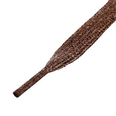 1 Pair Glitter Shiny Metallic Shimmery Flat Sneakers Shoelaces Shoe Laces Strings 150cm/59.06"