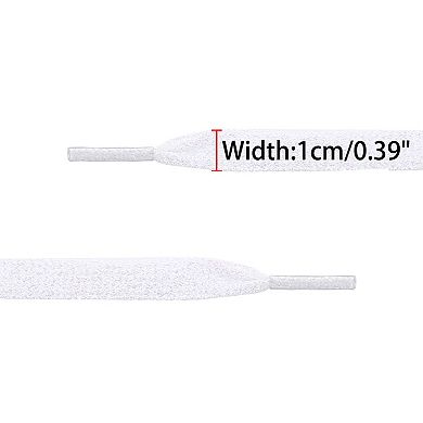1 Pair Glitter Shiny Metallic Shimmery Flat Sneakers Shoelaces Shoe Laces Strings 150cm/59.06"