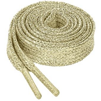 1 Pair Shiny Metallic Shimmery Flat Sneakers Shoelaces Strings 59.06"