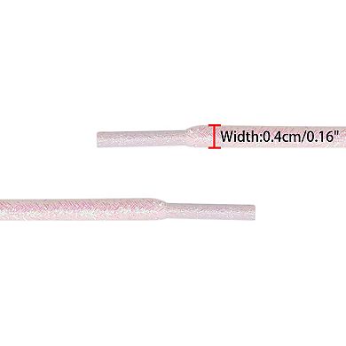 1 Pair Glitter Shoelace Sparkling Sneakers Round Strings 66.93"