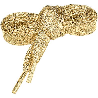 1 Pair Glitter Shiny Metallic Shimmery Flat Sneakers Shoelaces 66.93"
