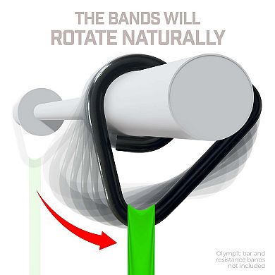Resistance Band Bar Collar Hooks Use with Any 2" Olympic Bar