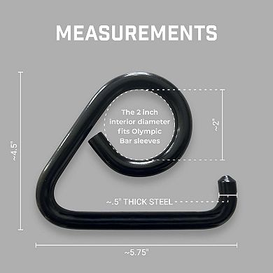 Resistance Band Bar Collar Hooks Use with Any 2" Olympic Bar