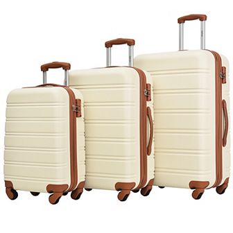 Merax 3 pc Luggage Set Hardside Spinner Suitcase with TSA Lock 20" 24' 28" Available