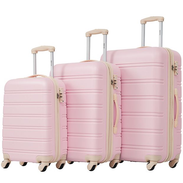 Merax 3 Piece Luggage Set Hardside Spinner Suitcase with TSA Lock