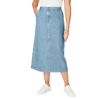 Woman Within Plus Size Carpenter Denim Skirt