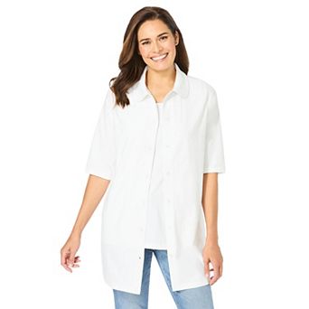 Woman Within Plus Size Knit Shirt With Free Tank