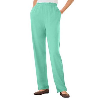 Woman Within Plus Size Petite 7-Day Knit Straight-Leg Pull-On Pants