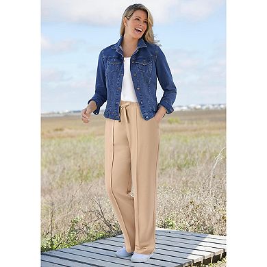 Woman Within Plus Size Easy Going Knit Pull-On Drawstring Pants