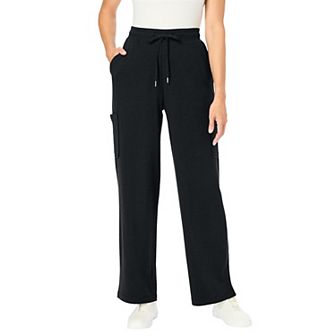 Woman Within Plus Size Knit Pull-On Drawstring Cargo Pants