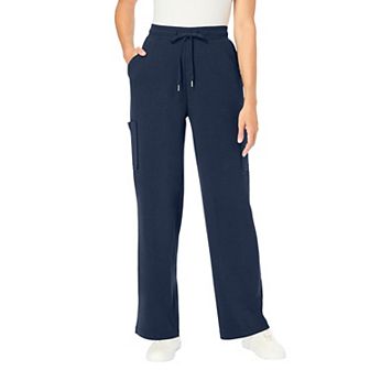 Woman Within Plus Size Knit Pull-On Drawstring Cargo Pants