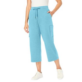Woman Within Plus Size Knit Cargo Capri