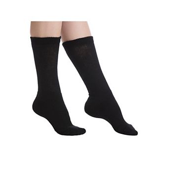 Comfort Choice Women's Plus Size Diabetic Ultra Plush Crew Socks 3-Pack