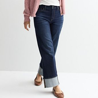Women's Sonoma Goods For Life® High Rise Wide Leg Cuff Jeans