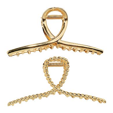Emberly 2-pk. Metal Twist Smooth Claw Clips