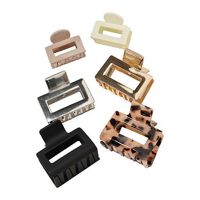 Emberly 6-pk. Tortoise Mixed Claw Clips
