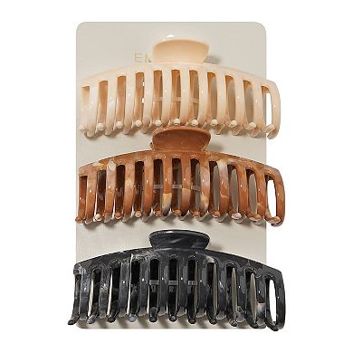 Emberly 3-pk. Marbled Barrel Claw Clips