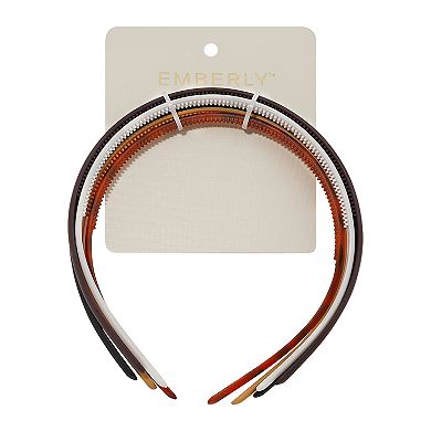Emberly 5-pk. Tortoise Mixed Plastic Headbands