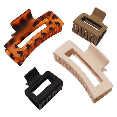 Emberly 4-pk. Square/Rectangular Claw Hair Clips